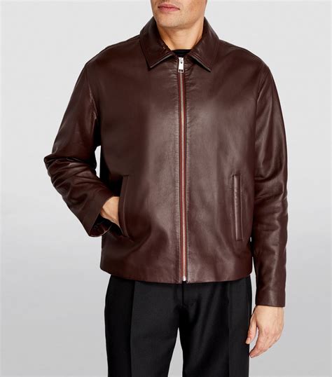 FRAME Leather Bomber Jacket | Harrods AE