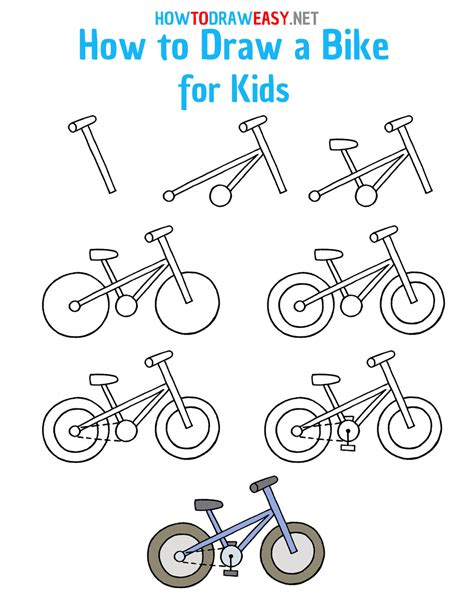 How to Draw a Bike for Kids - How to Draw Easy