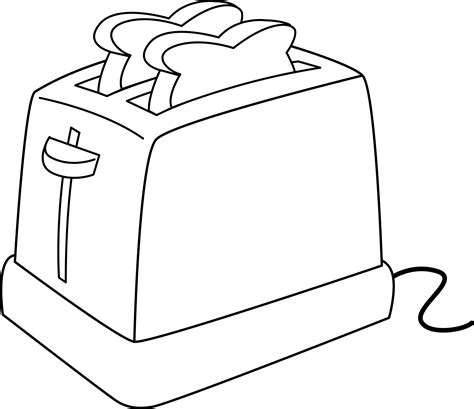 Electric Toaster Line Art - Free Clip Art