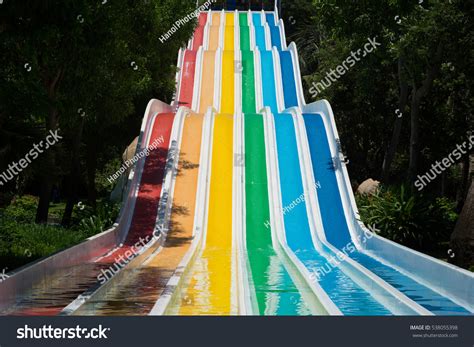 Colorful Water Slides At Water Park Stock Photo 538055398 : Shutterstock