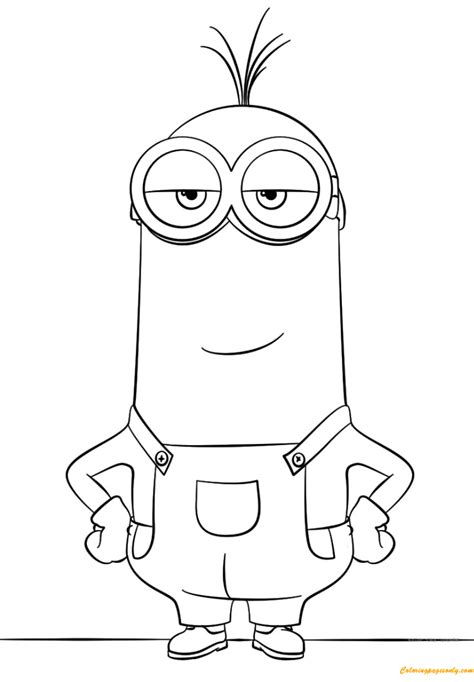 Minion Kevin Coloring Page - Free Printable Coloring Pages