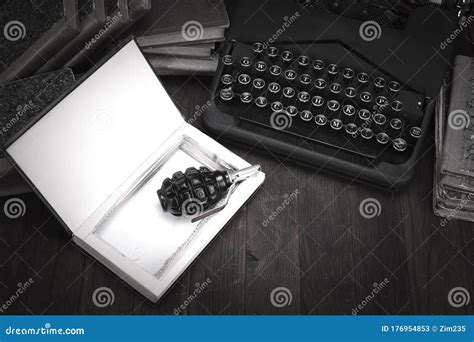 Hand Grenade Hidden in a Book Stock Image - Image of case, ammunition: 176954853