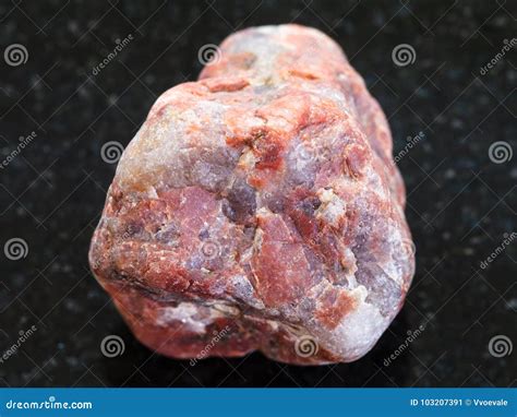 A Piece Of Pegmatite Granite Rock Specimen In A Hand. Royalty-Free Stock Photography ...