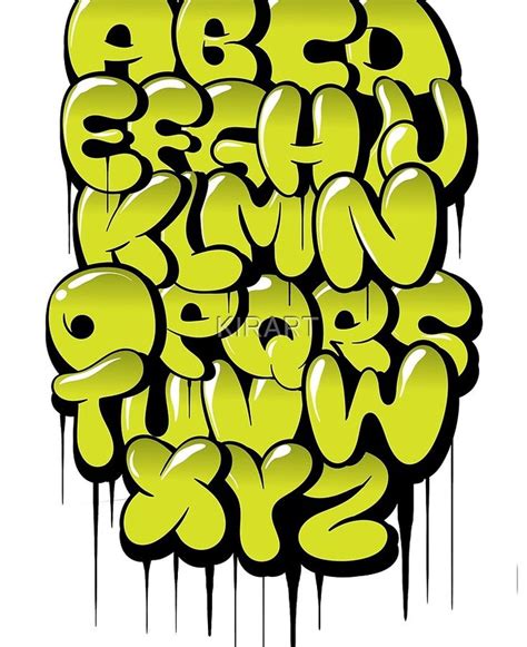 "Hand drawn bubble style graffiti alphabet letters " iPad Case & Skin for Sale by KIRART ...