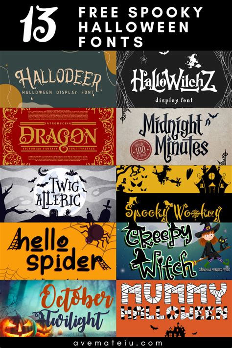 13 Free Spooky Halloween Fonts 2020 - Ave Mateiu