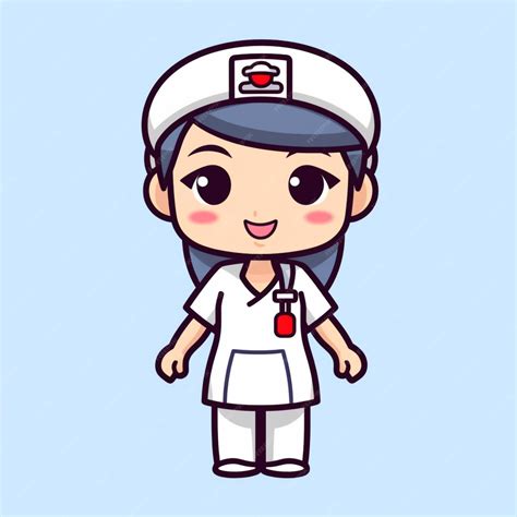 Premium AI Image | A cartoon nurse in a white uniform with a red cross on her chest generative ai