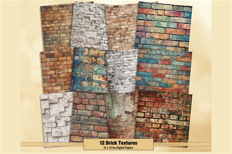 Rustic Brick Wall Textures Graphic by artisticwayco · Creative Fabrica