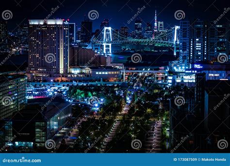 Night View of Tokyo Seen from Odaiba, Tokyo Stock Image - Image of region, center: 173087509