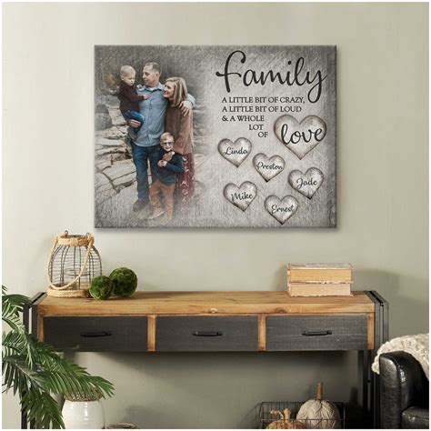 Custom Canvas Prints Personalized Photo Gifts Customize Names Family Wall Art Decor Ohcanvas ...