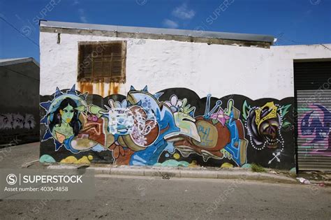 Graffiti wall, Woodstock, Cape Town - SuperStock