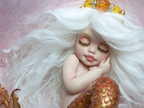 OOAK art doll fantasy mermaid baby polymer by JoyzanzCreations