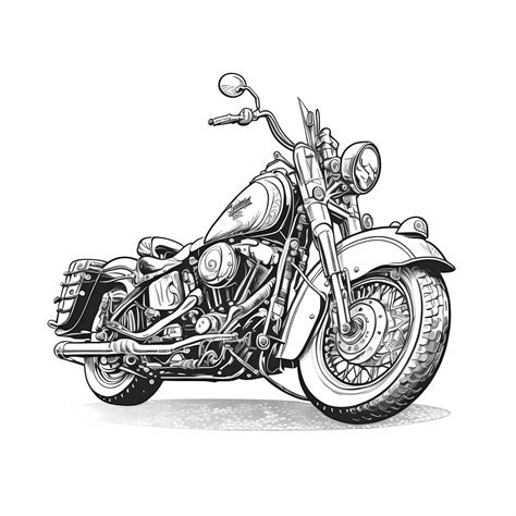 harley davidson black and white 21822447 Stock Photo at Vecteezy