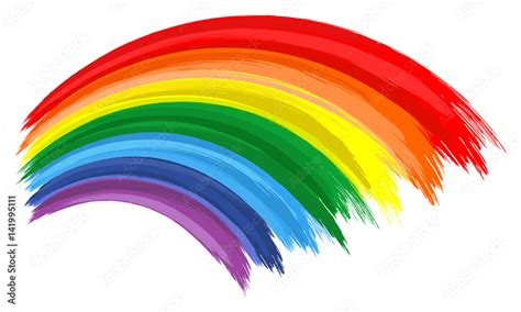 Art rainbow color brush stroke. Painting vector background Stock Vector | Adobe Stock