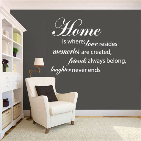 Wall Decal quote - home - Vinyl Wall Art Quote Vinyl Wall Art Quotes, Family Wall Quotes, Home ...