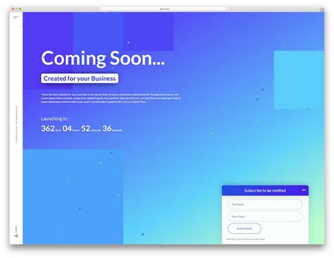 Coming Soon Page Free Template