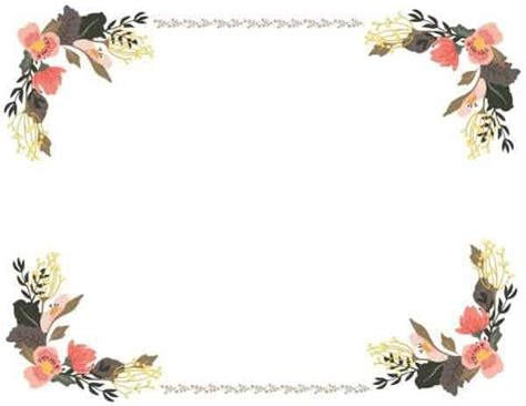 Free Printable Flower Border