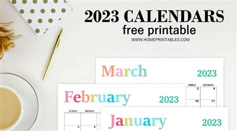 2023 Calendar Template In Colorful Design Free Printable Templates - Riset