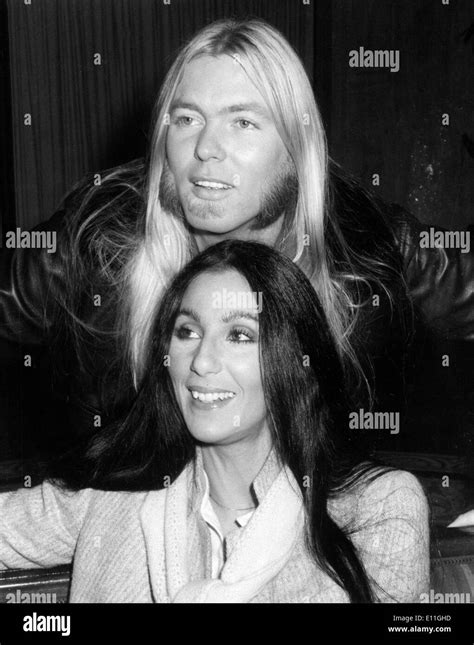 Singer Cher with Gregg Allman Stock Photo - Alamy