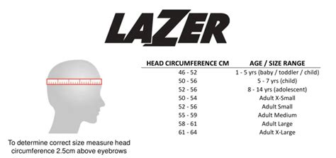 bicycle helmet sizing chart Bike helmet fit and size guide