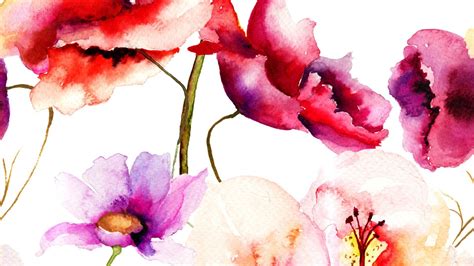 Beautiful Art Flower Watercolor Wallpaper HD 14 | Watercolor desktop wallpaper, Watercolor ...