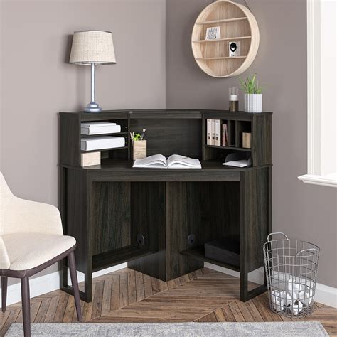 Mainstays Corner Desk with Hutch, Espresso - Walmart.com - Walmart.com