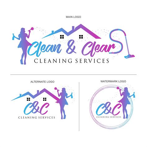 We Create Custom Logo, Premade Logo, Cleaning Logo, Broom Logo, Maid Logo, Vacuum Cleaning ...