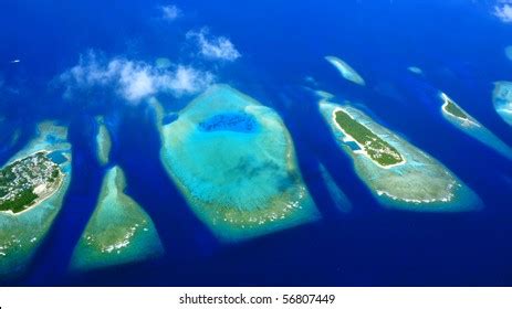 Aerial View Above Maldives Atolls Stock Photo 56807449 | Shutterstock