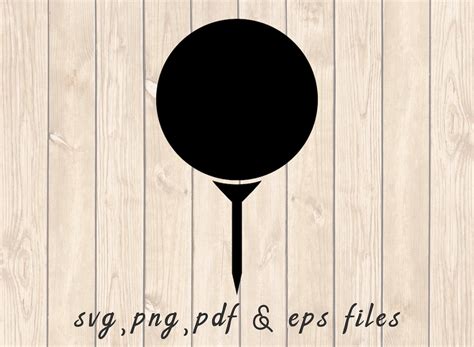 Golf Ball and Tee Silhouette SVG PNG PDF Craft Cutting File - Etsy