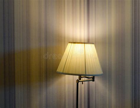 Elegant Lamp with Yellow Light at Living Room Stock Photo - Image of brown, house: 97571868