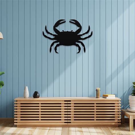 Metal Blue Crab Wall Art, Crab Metal Wall Art, Metal Crab Sign, Metal ...