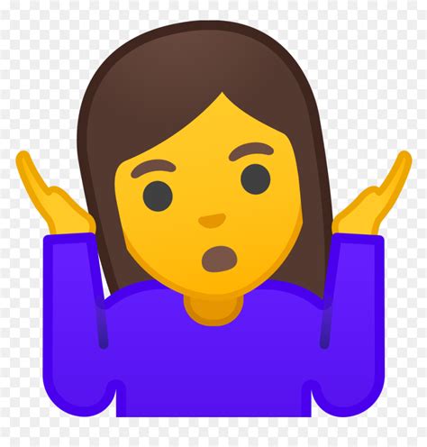 Woman Emoji Png - Shrugging Emoji Png, Transparent Png - vhv