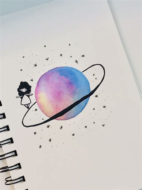 Dream around | Planet drawing, Space drawings, Planet painting