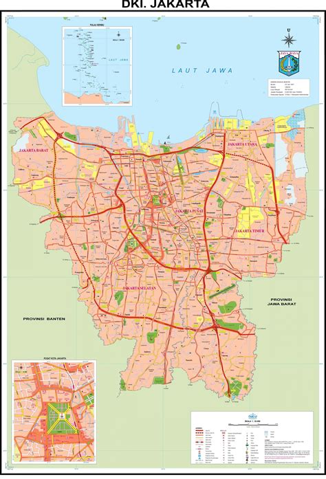 Map of Jakarta - Jakarta city map (Java - Indonesia)