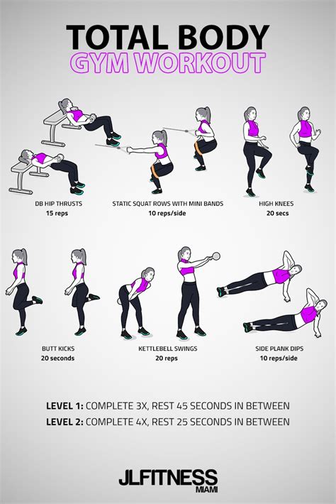 Total Body Gym Workout for Women- 6 Exercises | JLFITNESSMIAMI