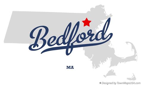 Map of Bedford, MA, Massachusetts