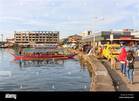 Tacloban City, Leyte, Philippines - June 13, 2018: Boat In Tacloban ...