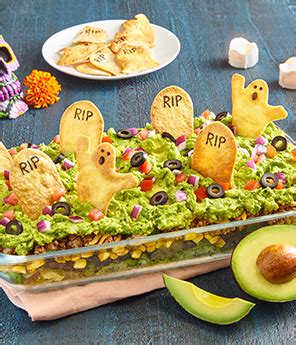 Haunted Graveyard Taco Salad Dip | Avocados From Mexico