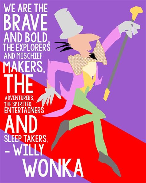 Willy Wonka Inspirational Quote Art Print | Etsy