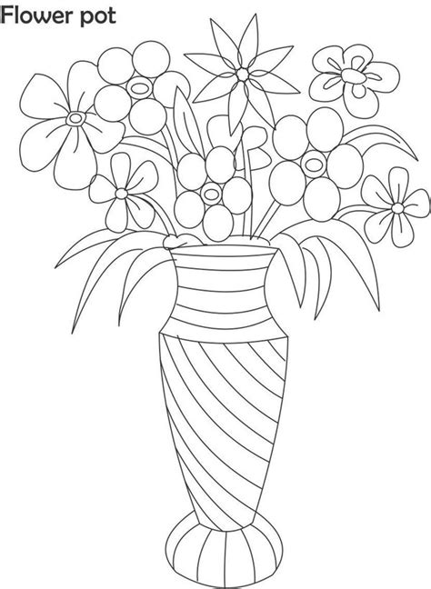 Flower Pot Coloring Pages - Best Coloring Pages For Kids