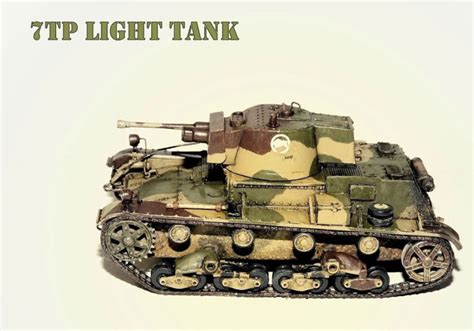 Model of a British tank 7TP LIGHT TANK assembled from Mirage Hobby kit | Model Kits: cars, ships ...