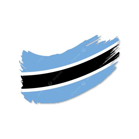 Botswana Vector Flag Design, Botswana, Botswana Flag, Botswana National Flags Brush Stroke PNG ...