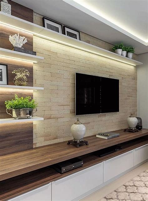 The Perfect TV Wall Ideas That Will Not Sacrifice Your Look - 05 | Modern tv room, Living room ...