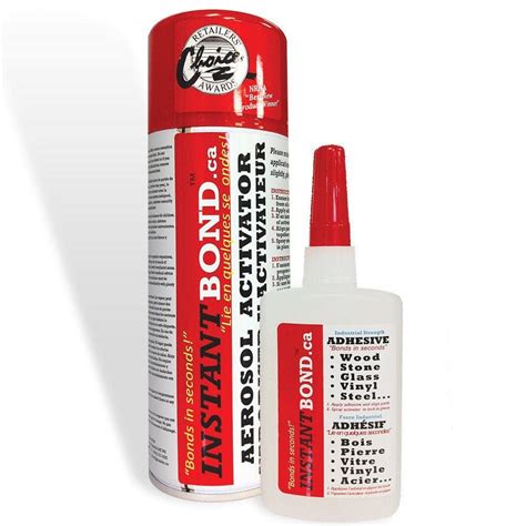 Instantbond World's Fastest Instant Adhesive Glue - Clear - Cyanoacrylate Glue and Activator ...