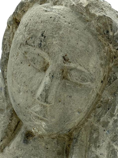 Woman's Face, Tufa Sculpture, Italy 1960s For Sale at 1stDibs