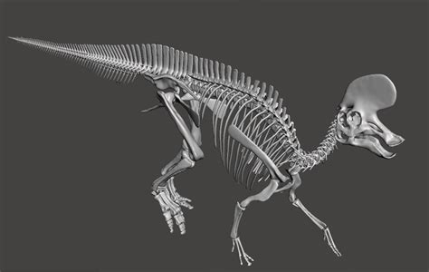 STL file Dinosaur Lambeosaurus complete skeleton・Template to download ...