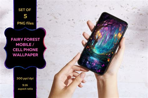 Fairy Forest Cell Phone Wallpaper Graphic by DigiDzines · Creative Fabrica