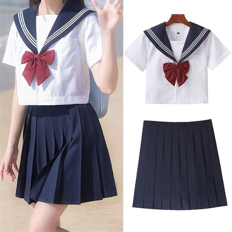 Japanese Style Student Girls School Uniforms Girls Navy Costume Women Sexy Navy JK Suit Sailor ...