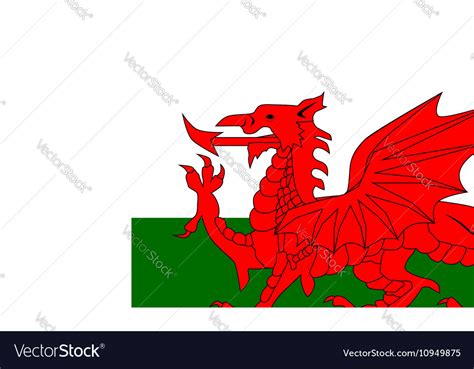 Welsh Dragon Flag Royalty Free Vector Image - VectorStock