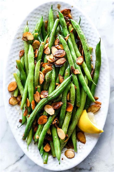 Green Beans with Browned Butter Almondine | foodiecrush.com