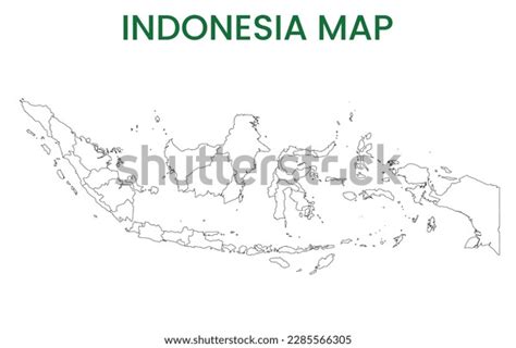 High Detailed Map Indonesia Outline Map Stock Vector (Royalty Free) 2285566305 | Shutterstock